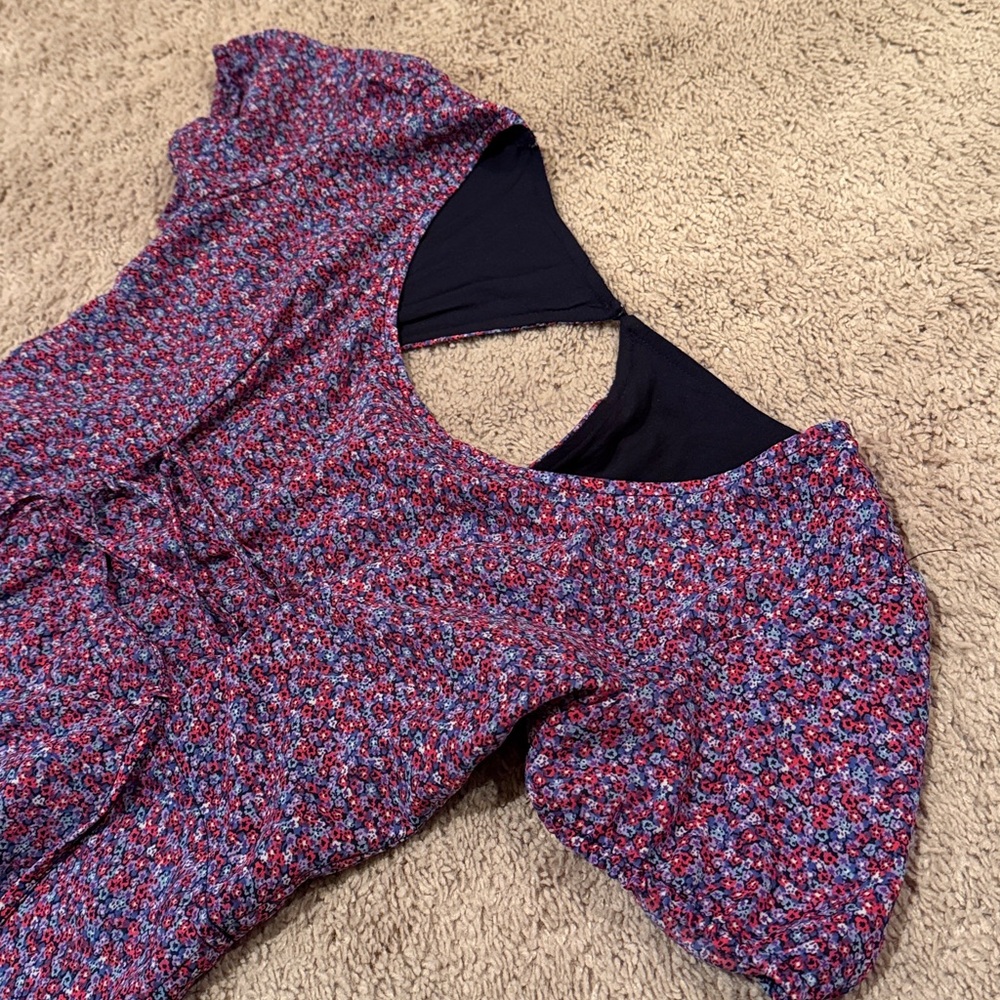 Abercrombie & Fitch Purple Ditsy Floral Backless Corset Dress size XS - Picture 10 of 16